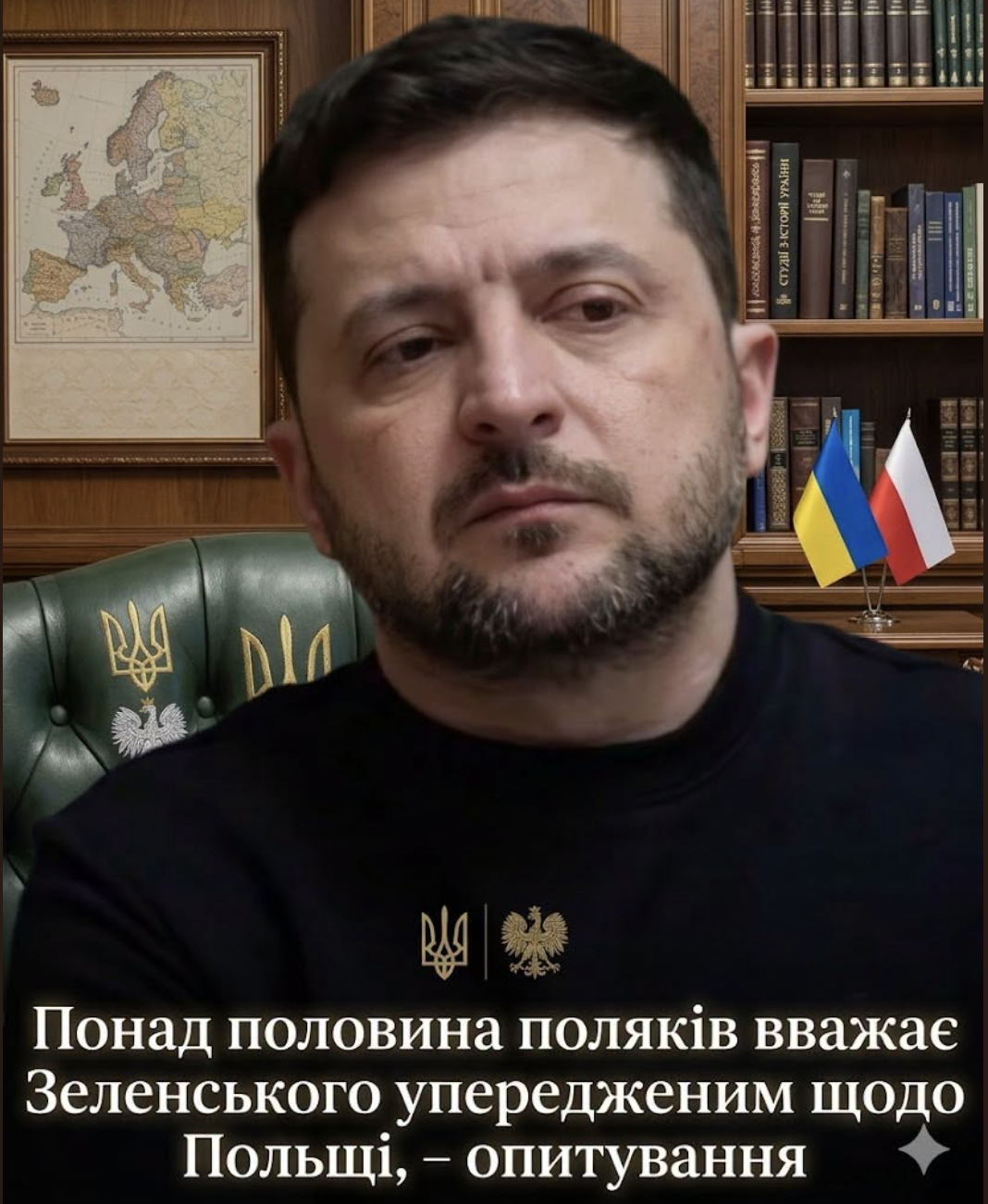 Понад половина поляків вважає Зеленського упередженим щодо Польщі, – опитування…